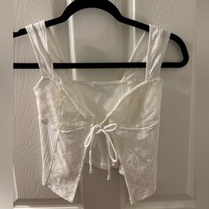 Garage White Lace Tank